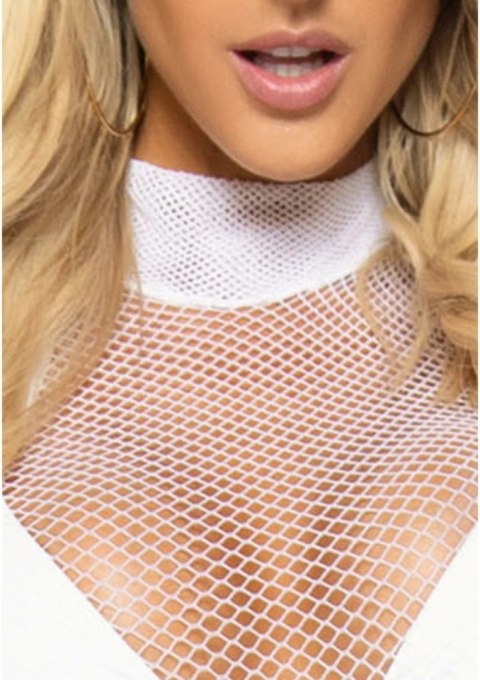 Leg Avenue Ultra Net High Neck Mini Dress czarna siateczka S/M/L