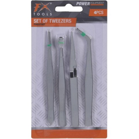 PĘSETY ZESTAW 4 SZT FX TOOLS
