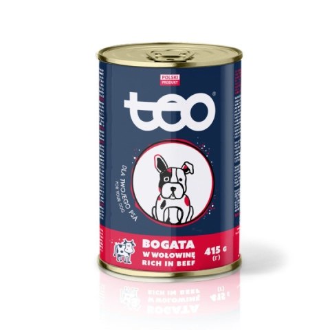 Karma mokra dla psa bogata w wołowinę 415g TEO
