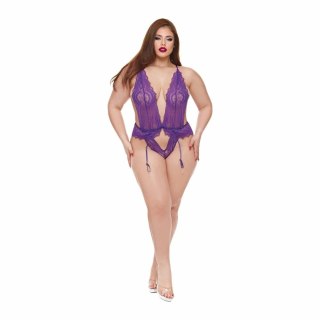 Baci Lingerie Raven Ruffle Body fioletowy z falbanami QS