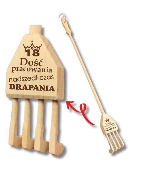 Drapaczka drewniana czas drapania na 18-stkę