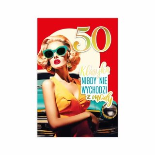 B6 kartka na 50 Urodziny Retro - 17