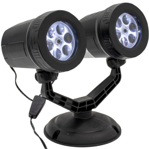 PROJEKTOR PODWÓJNY RZUTNIK LED PŁATKI ŚNIEGU