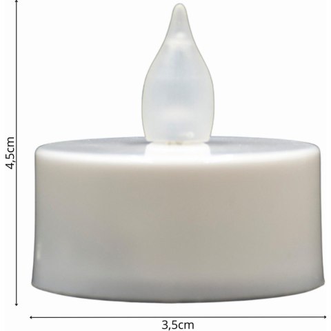 ZESTAW 4 ŚWIECZEK TEA LIGHT LED TIMER BIAŁY