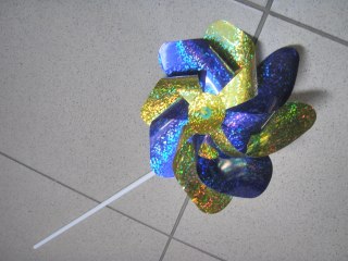 Wiatrak 10szt. hologram 35cm | 5035
