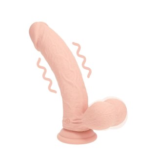 Shots Dual Density Curved Liquid Silicone Vibrator 18 cm Beżowy