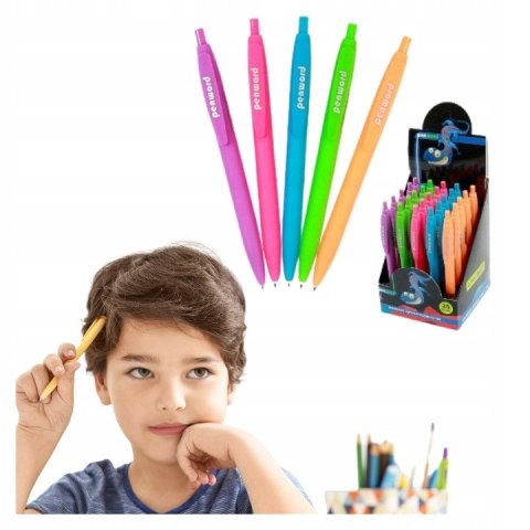 Długopis automatyczny niebieski fluo 25szt. JP4014