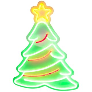 LAMPA ŚCIENNA NEON CHOINKA