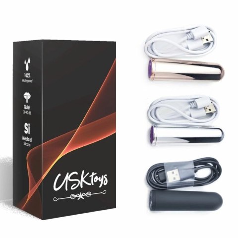 ARMONY Bullet Silver - kompaktowy wibrator 9 trybow 7,9 cm x 2,1 cm
