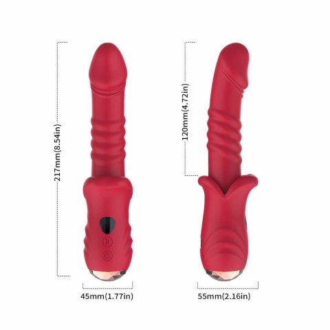 ARMONY Point A Czerwony - Wibrujący stymulator z funkcją ruchu, 9 trybow