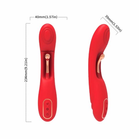 ARMONY Red - Wibrator z oscylującym językiem, silikon medyczny, 234 mm