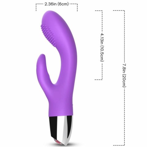 ARMONY Wibrator Krolik Fioletowy silikonowy, wodoodporny 200mm