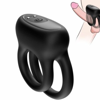ARMONY Wibrator dwupierścieniowy czarny silikonowy USB wodoodporny