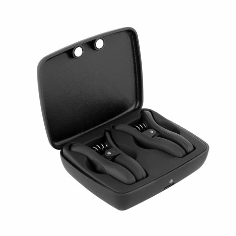 Bedroom Fantasies Vibrating Nipple Clamps Black - bezprzewodowe klamry wibrujące