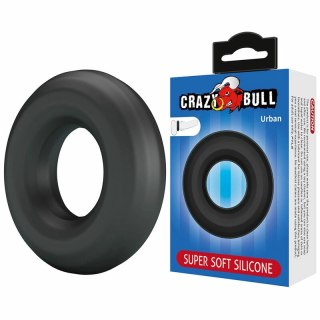CRAZY BULL Urban silikonowy pierścień intymny czarny super miękki