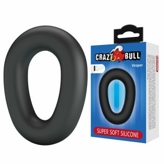 CRAZY BULL VESPER silikonowy pierścień intymny czarny super miękki