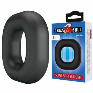 CRAZY BULL Walden silikonowy pierścień intymny czarny super miękki