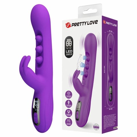 PRETTY LOVE Sabien Rabbit - wibrator z podwojną stymulacją i LED, fioletowy