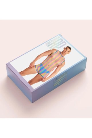 RAINBOW PARTY PRIDE STAR Zestaw 2-częściowy siateczka L/XL kolorowy