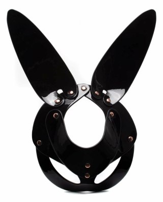 Kinky Diva Bunny Mask Black - Maska Kroliczka z Ekoskory, Regulowana