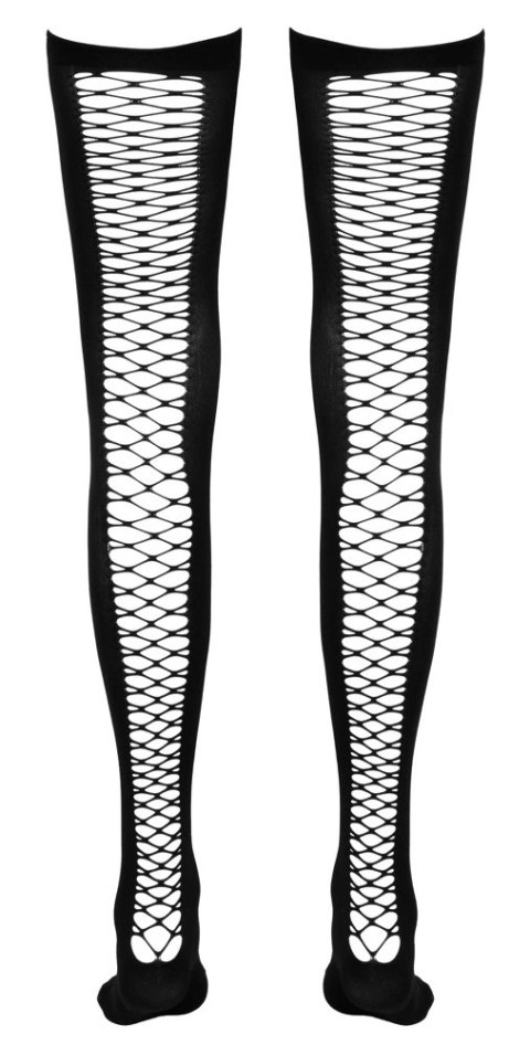 Cottelli LEGWARE Thigh-High Stockings S/M czarne z ozdobnym szwem
