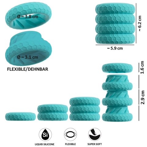 You2Toys 3-in-1 Zestaw Pierścieni Silikonowych z Systemem Twist & Lock