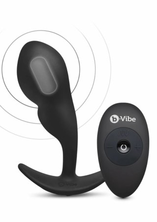 B-Vibe P-Spot SnugPlug Medium silikonowy z pilotem i wibracjami
