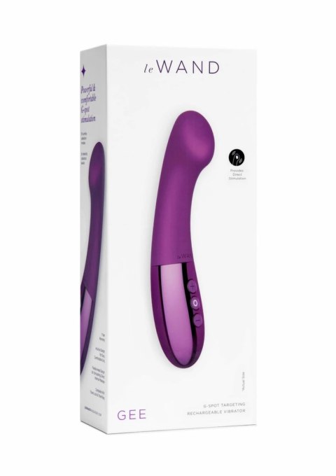 Le Wand Gee - precyzyjny model intymny z ładowaniem USB, fioletowy