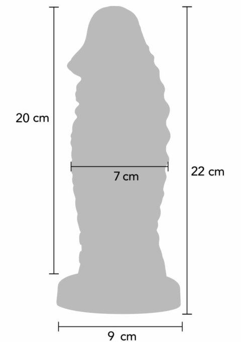 Devil Monster model silikonowy z funkcją wibracji i przyssawką XL