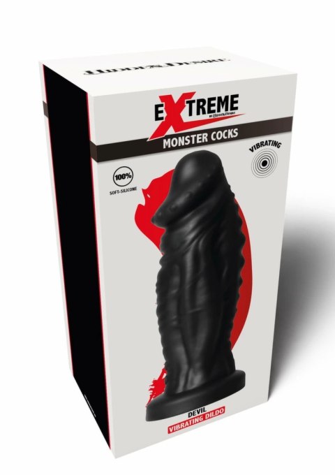 Devil Monster model silikonowy z funkcją wibracji i przyssawką XL