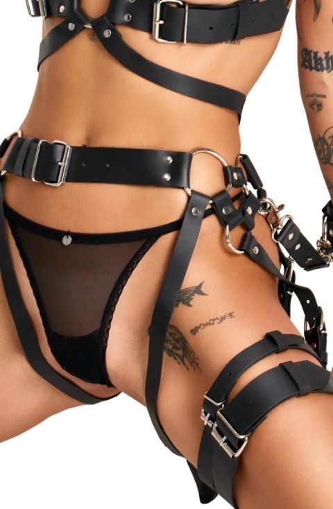 ZADO Leather Harness Set L/XL - skorzany zestaw uprzęży z kajdankami
