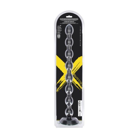 Chain Reaction Anal Plug 49 cm Black - elastyczny model z przyssawką