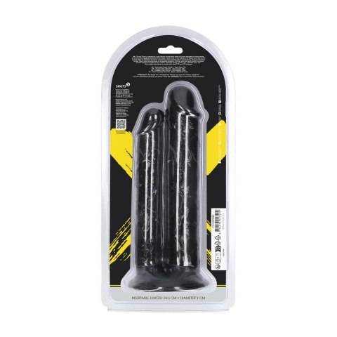 Double Titan model Double Dildo 24,5 cm czarny z przyssawką
