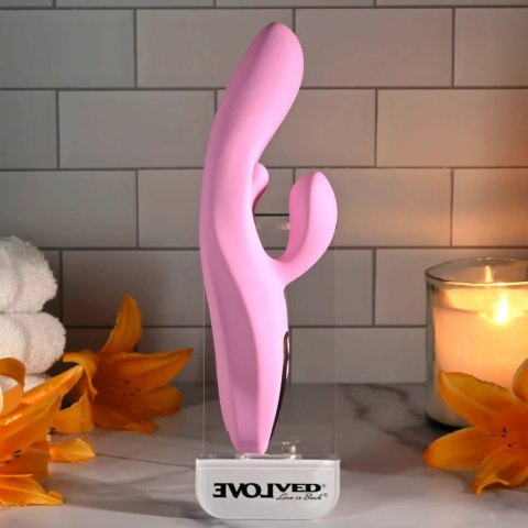 Evolved Push The Button Wibrator Ruchomy Końcowka Rożowy IPX7