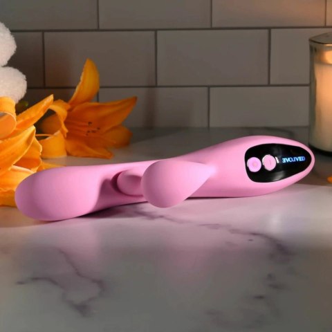 Evolved Push The Button Wibrator Ruchomy Końcowka Rożowy IPX7