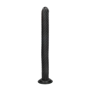 Titan Twist Anal Plug 48 cm Czarny - Spiralny Model z Przyssawką