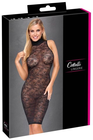 Cottelli LINGERIE Lace Dress L czarna sukienka koronkowa bez rękawow