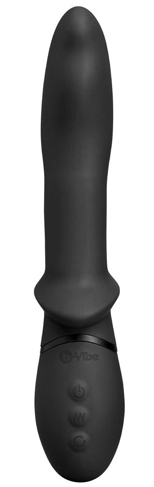 B-Vibe Rimming P-Spot Vibe - wibrujący masażer z rotacją, czarny