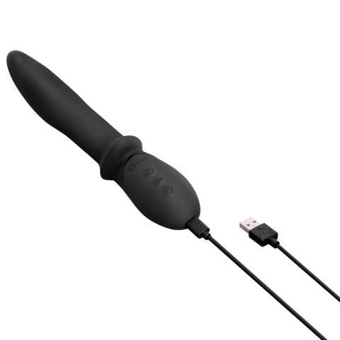 B-Vibe Rimming P-Spot Vibe - wibrujący masażer z rotacją, czarny