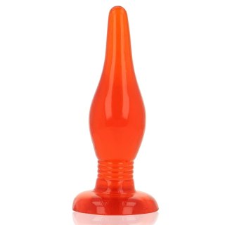 BAILE Korek analny Soft Touch czerwony 14,2 cm z przyssawką