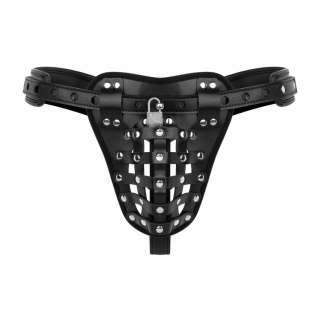 Bedroom Fantasies Chastity Cage Panty Black - pas z klatką i zamkiem