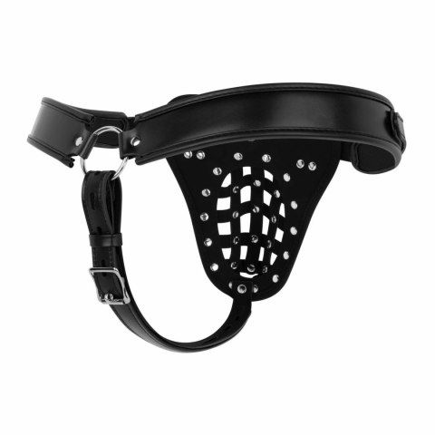 Bedroom Fantasies Chastity Cage Panty Black - pas z klatką i zamkiem