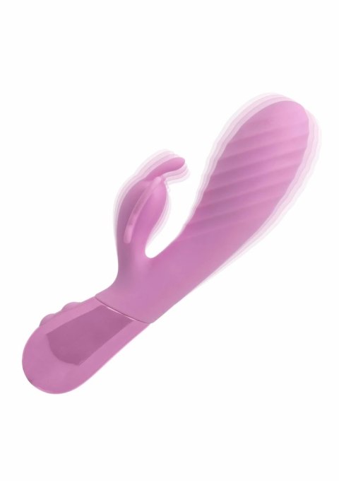 Aura Dual Flutter silikonowy wibrator dwusilnikowy wodoodporny fioletowy