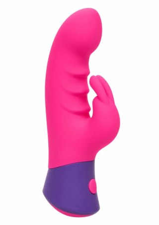 Bunny Vibrator model z uszami, silikonowy, wodoodporny, rożowy