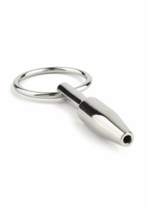 Mini Fucker Open Plug silikonowy korek intymny z otworem czarny S