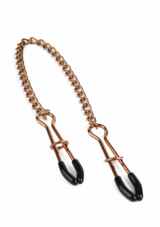 Mr. Steel Tweezer Nipple Clamps Gold - złote klamry z regulacją nacisku