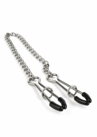 Mr. Steel Tweezer Nipple Clamps stalowe klamry z regulacją i łańcuszkiem