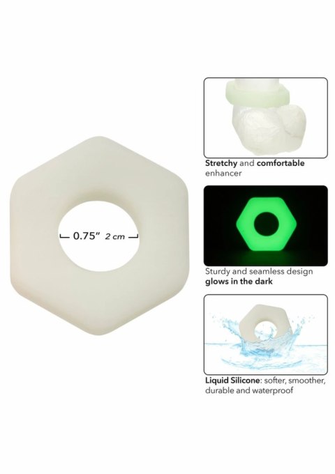 Alpha Sexagon Ring silikonowy świecący w ciemności, elastyczny, 716770109149