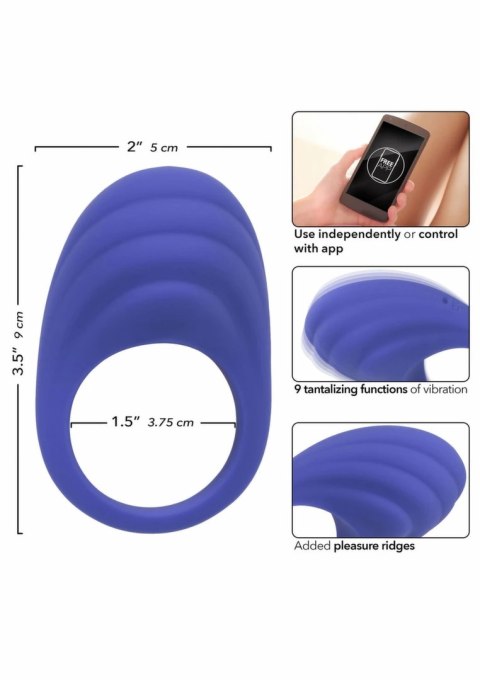 CalExotics Connect Couples Ring silikonowy, sterowany aplikacją, wodoodporny