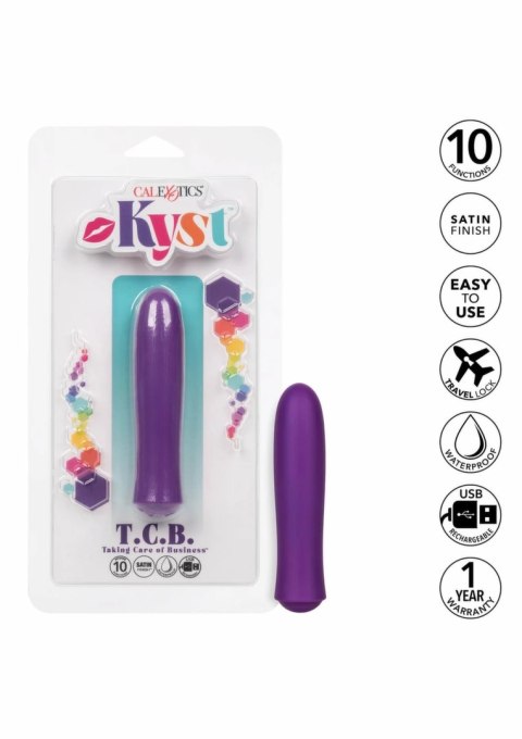 CalExotics Kyst T.C.B. Vibrator mini masażer 10 trybow, ładowalny, 10 cm